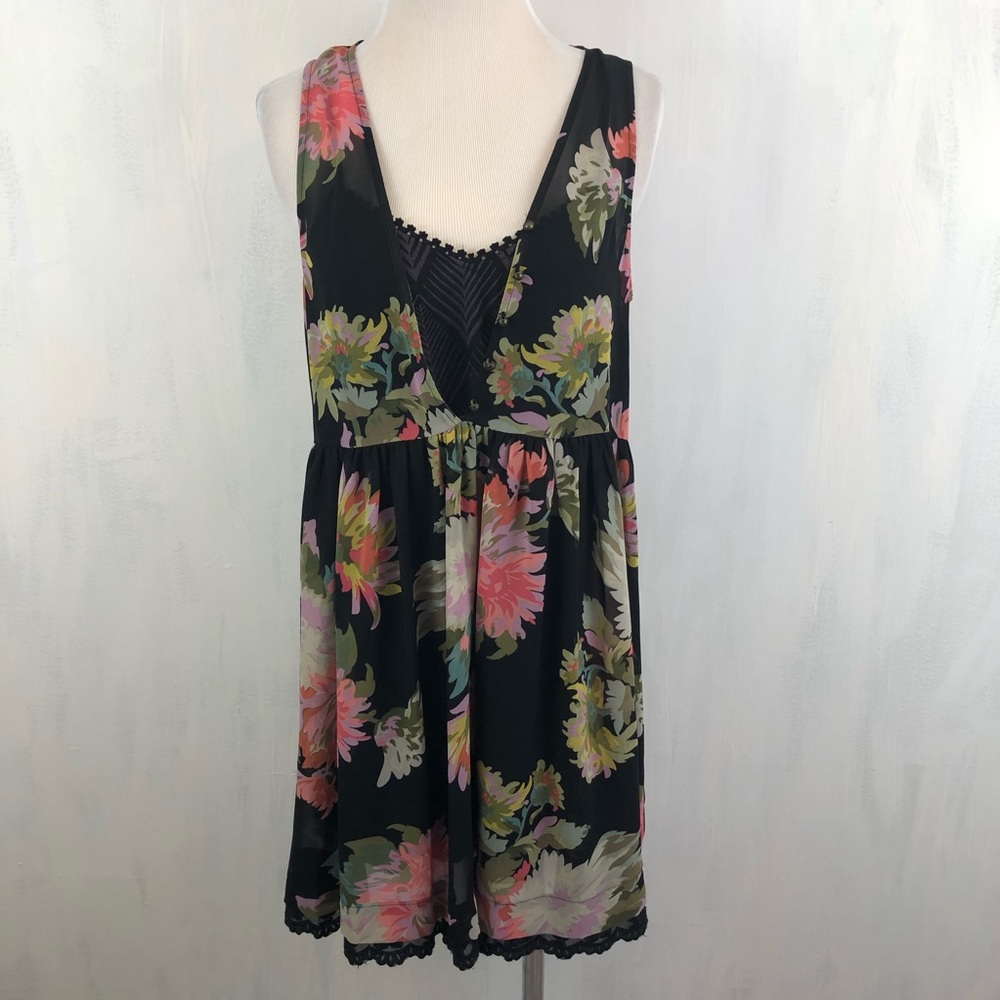 Anthro Maeve Violetta Layered Floral Dress SP 0116